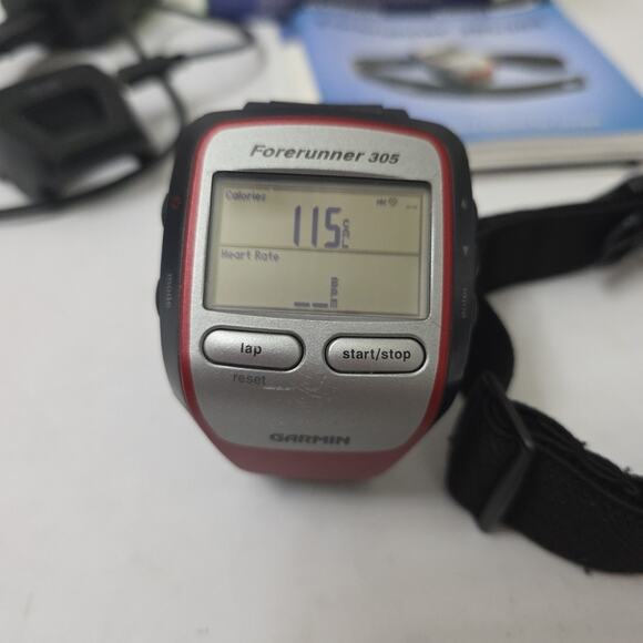 Garmin Forerunner 305 GPS Watch Heart Rate Monitor Charger Box Running Trainer - Picture 6 of 11